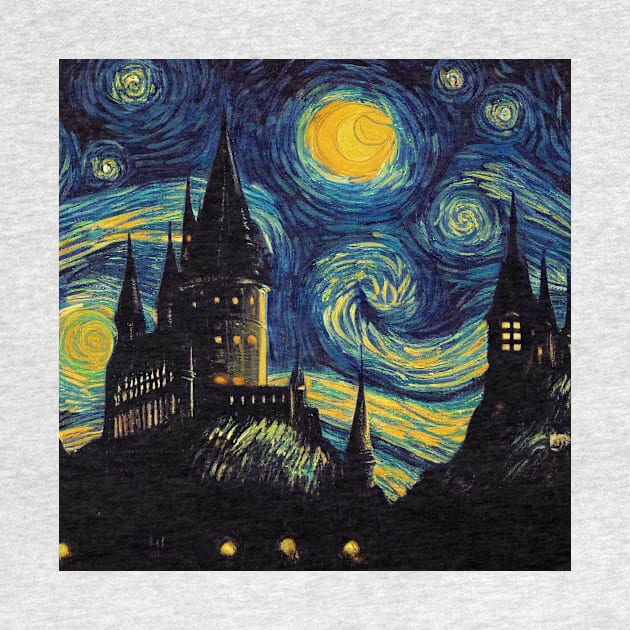 Starry Night Wizarding School Van Gogh by Grassroots Green